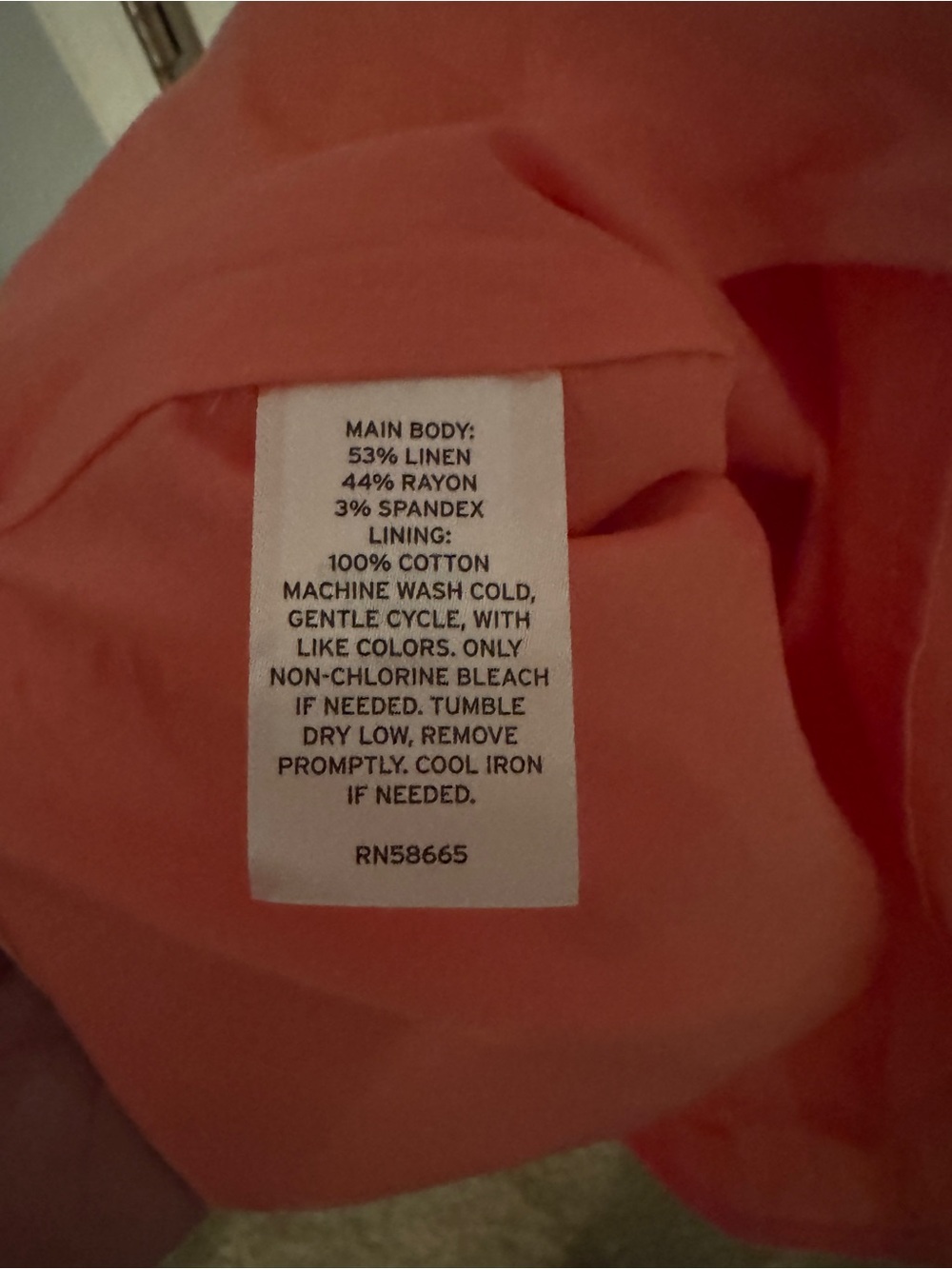 Coral V-Neck Mini Dress - Picture 5 of 5